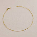 18k Gold Filled 1mm Box Anklet