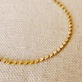 18k Gold Filled 2mm Dot Ball Bracelet: 6 inches +1 inch extender