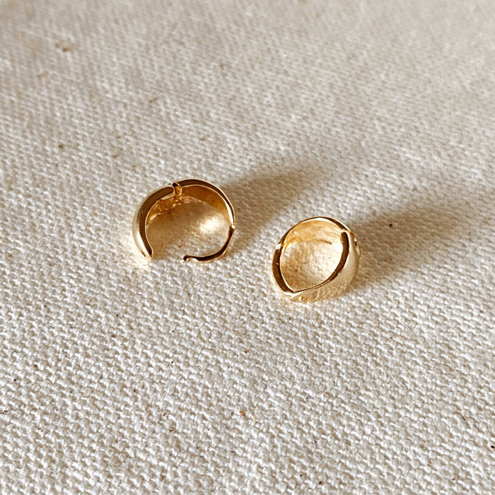18k Gold Filled Polished Clicker Hoop Earrings