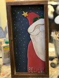 Whimsical Santa "Believe"