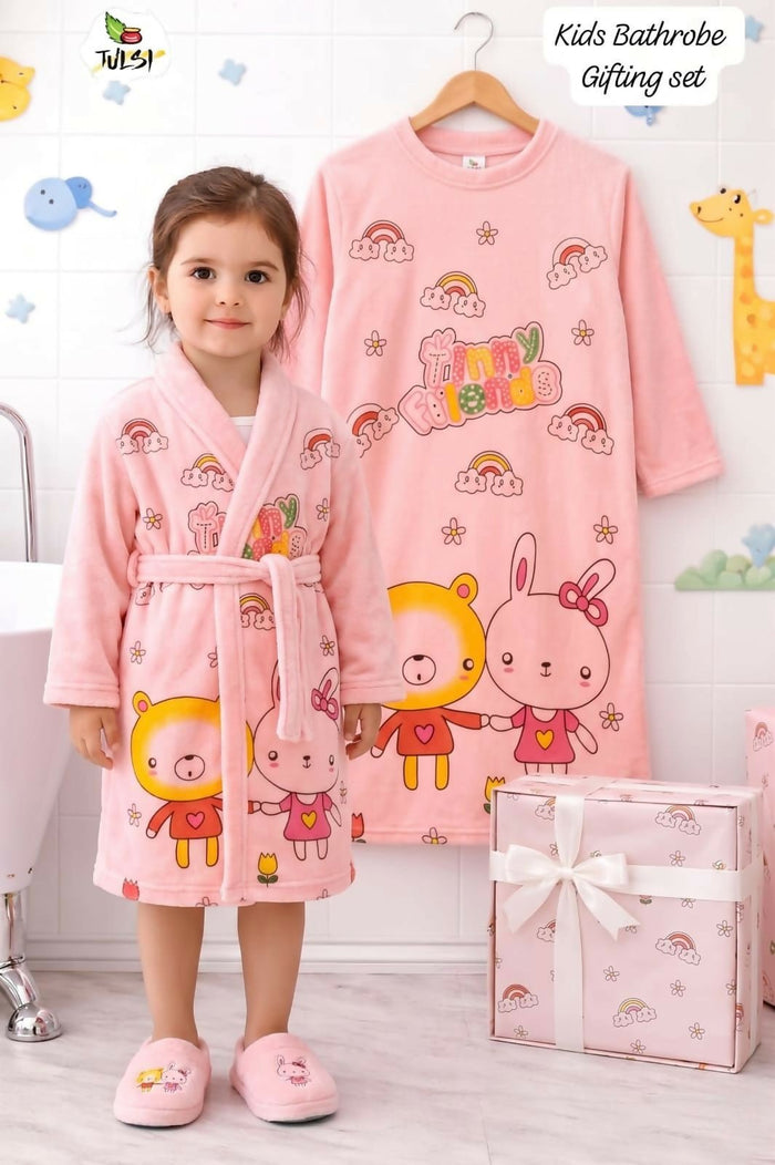 3 PCS Unique Kids Bathrobe Set