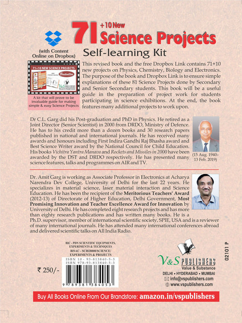 71+10 New Science Projects (With Online Content on Dropbox)