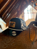 Black & Cowhide WhinneyWear Patch Hat
