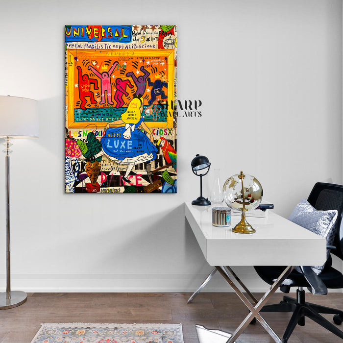 Alice Colorful Cartoon Style Canvas Wall Art