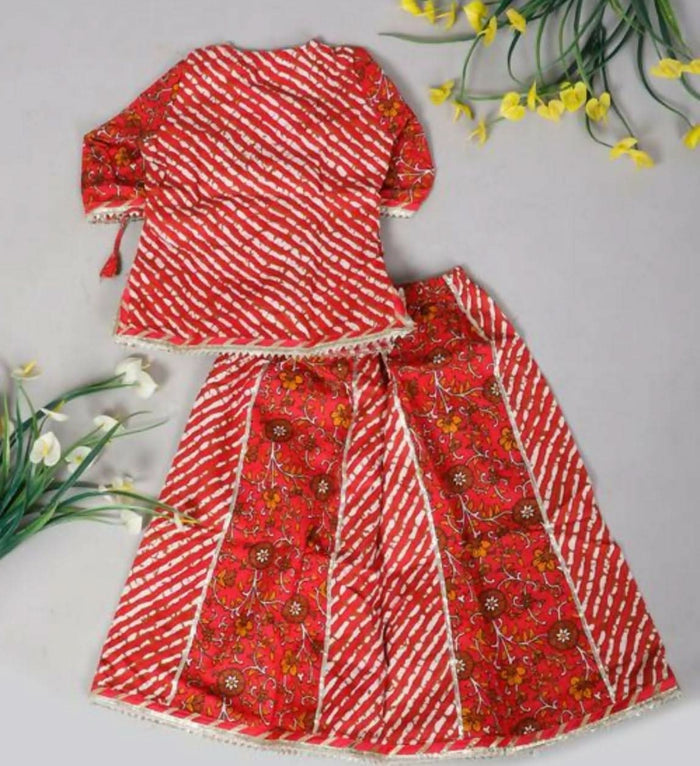 Baby Girl Kurti And Gaghra Set
