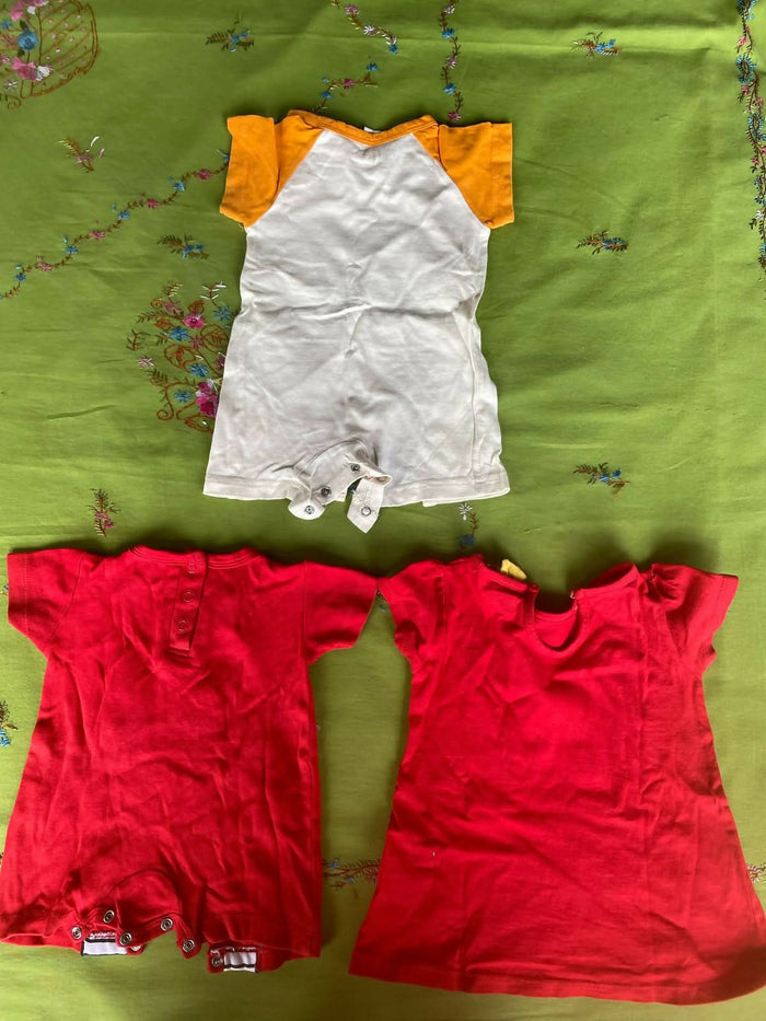Babyhug - Frock, Half sleeves Romper sets (Set of 3)