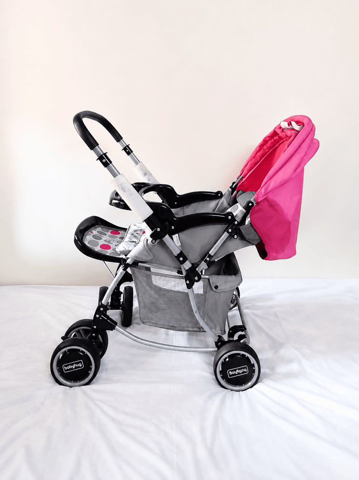 BABYHUG 2 in 1 Rock n Roll  Reversible Handle Baby Stroller Pram Reclining 5-Point B118