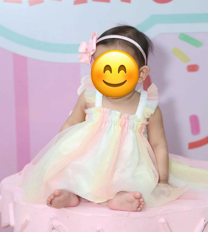 BABYHUG Party Frock with Frills & Butterfly Detail – Elegant & Festive Wear for Baby Girls