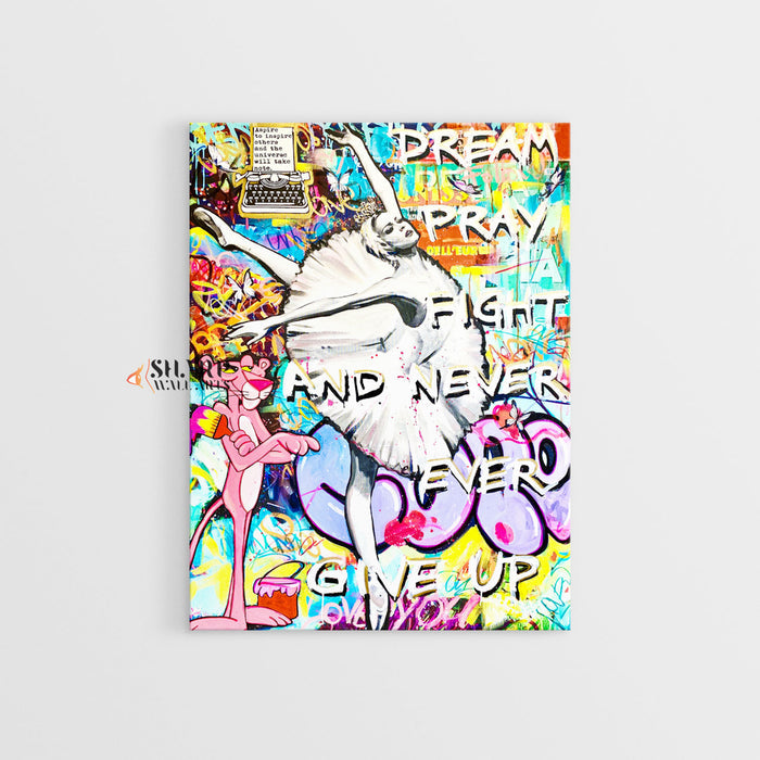 Ballerina Quote Canvas Wall Art