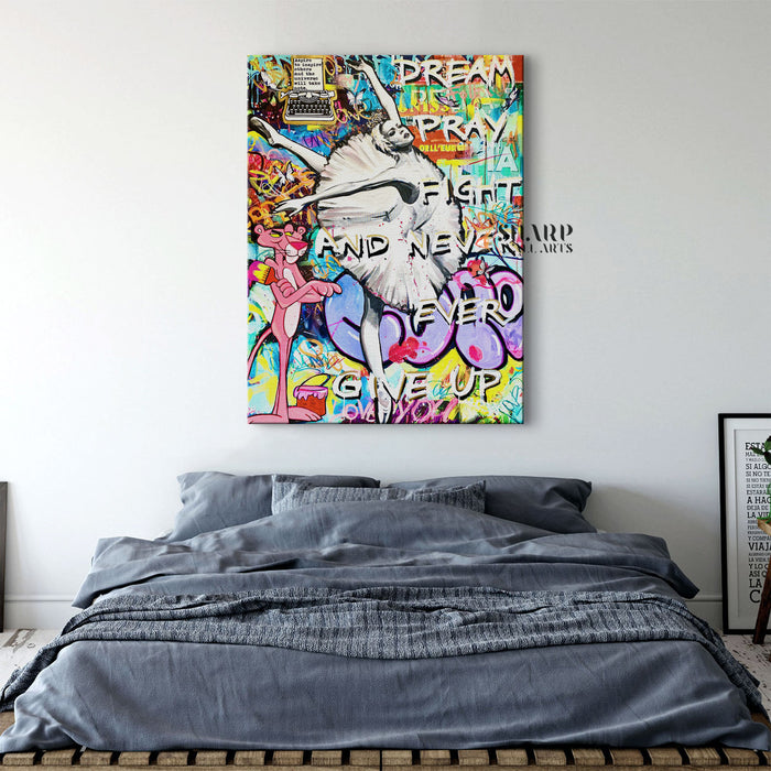 Ballerina Quote Canvas Wall Art