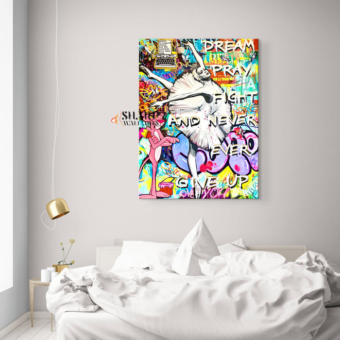 Ballerina Quote Canvas Wall Art