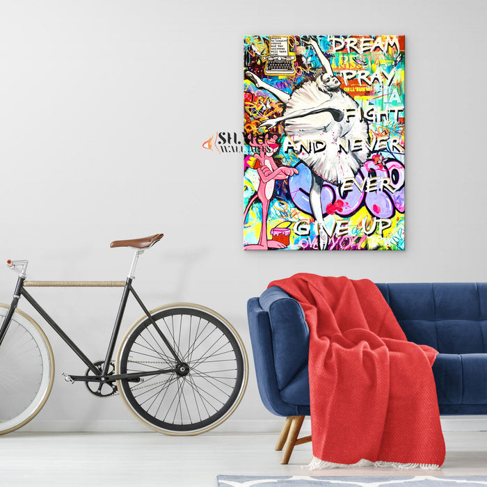 Ballerina Quote Canvas Wall Art