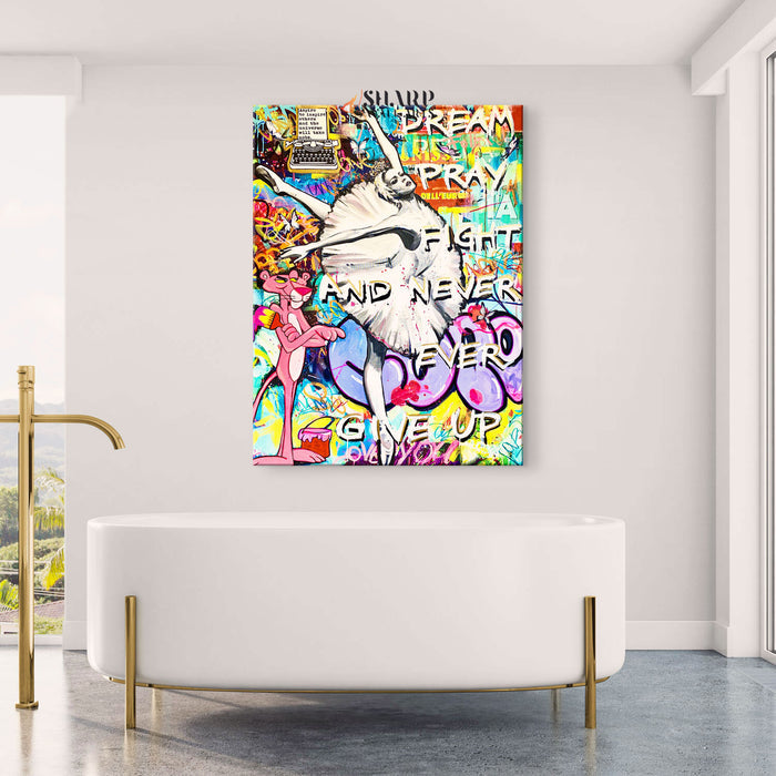 Ballerina Quote Canvas Wall Art