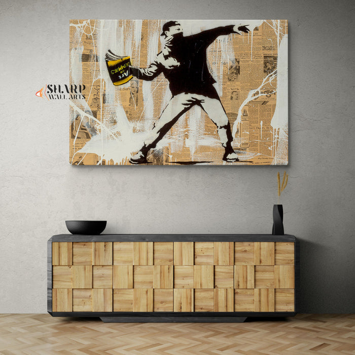 Banksy Art For Dummies Canvas Wall Art