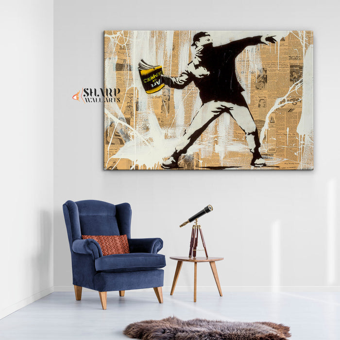 Banksy Art For Dummies Canvas Wall Art