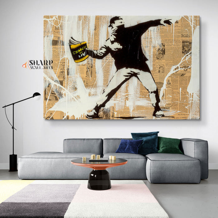 Banksy Art For Dummies Canvas Wall Art