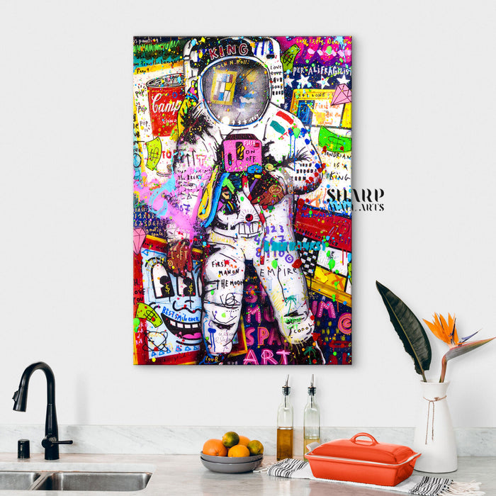 Banksy Astronaut Canvas Wall Art