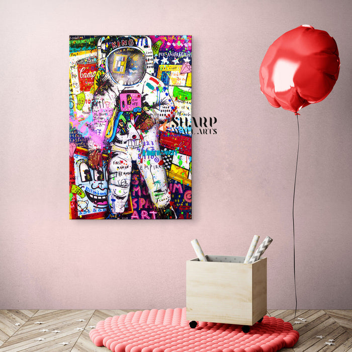 Banksy Astronaut Canvas Wall Art