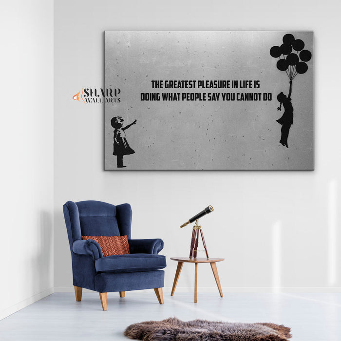 Banksy Balloon Girl The Greatest Pleasure Canvas Wall Art
