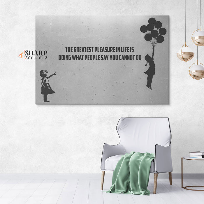 Banksy Balloon Girl The Greatest Pleasure Canvas Wall Art