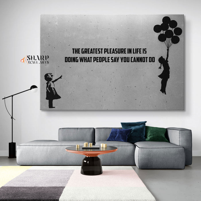 Banksy Balloon Girl The Greatest Pleasure Canvas Wall Art