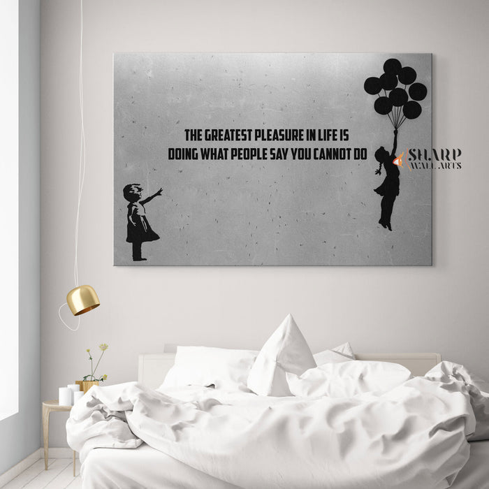 Banksy Balloon Girl The Greatest Pleasure Canvas Wall Art