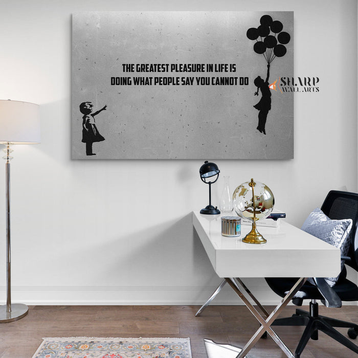 Banksy Balloon Girl The Greatest Pleasure Canvas Wall Art