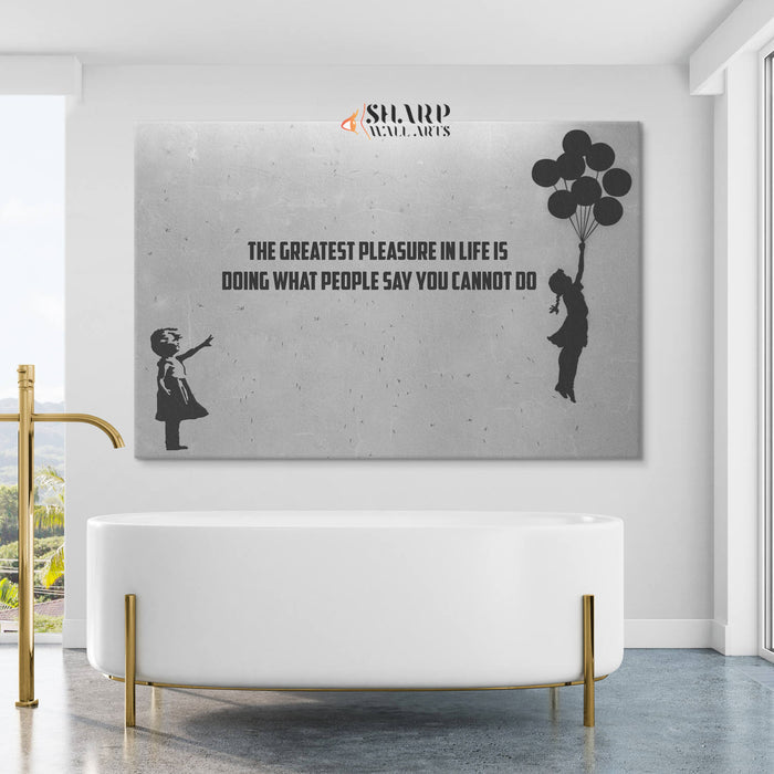 Banksy Balloon Girl The Greatest Pleasure Canvas Wall Art