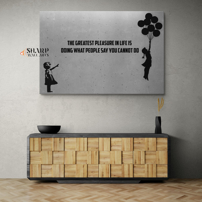 Banksy Balloon Girl The Greatest Pleasure Canvas Wall Art