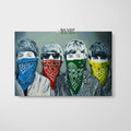 Banksy Beatles Bandanas Canvas Wall Art