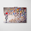 Banksy Butterfly Shot Canvas Wall Art