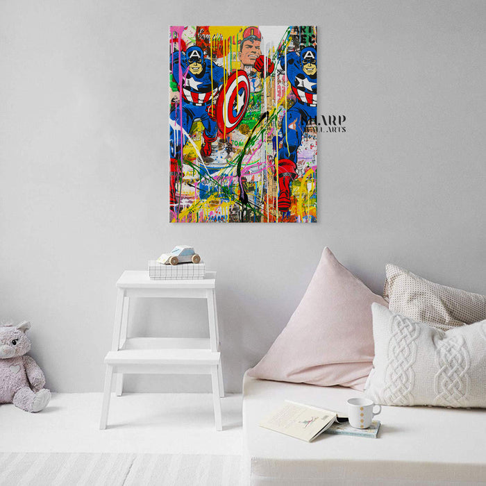 Banksy Captain A Canvas Wall Art Print