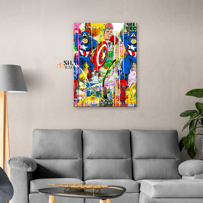 Banksy Captain A Canvas Wall Art Print
