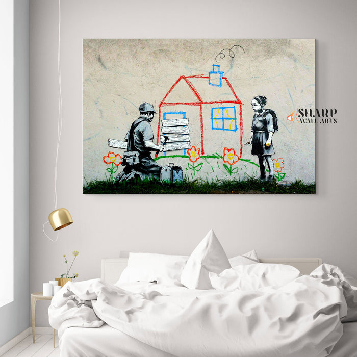 Banksy Crayon For Closure Canvas Wall Art