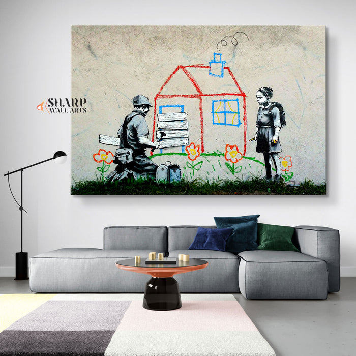 Banksy Crayon For Closure Canvas Wall Art
