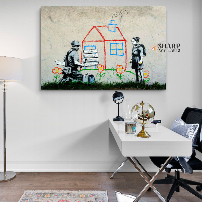 Banksy Crayon For Closure Canvas Wall Art