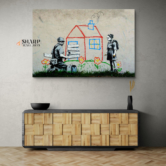 Banksy Crayon For Closure Canvas Wall Art