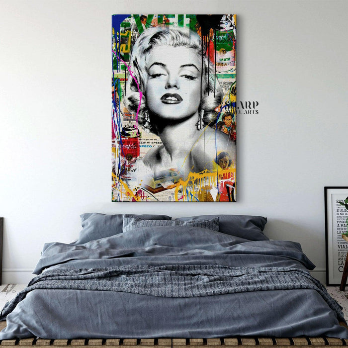 Banksy Marilyn Monroe Canvas Wall Art - SharpWallArts