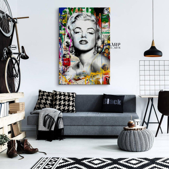Banksy Marilyn Monroe Canvas Wall Art - SharpWallArts