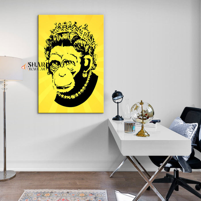 Banksy Monkey Queen Canvas Wall Art