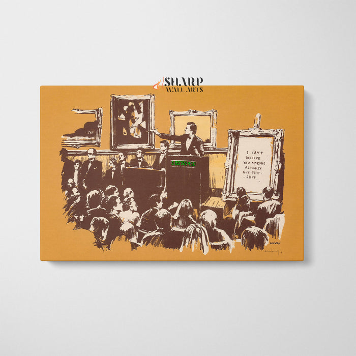 Banksy Morons Canvas Wall Art
