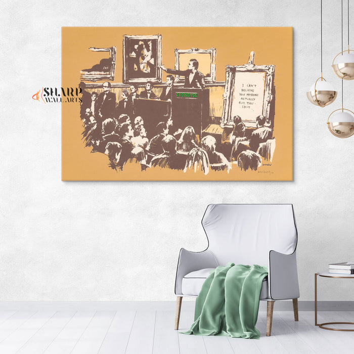 Banksy Morons Canvas Wall Art