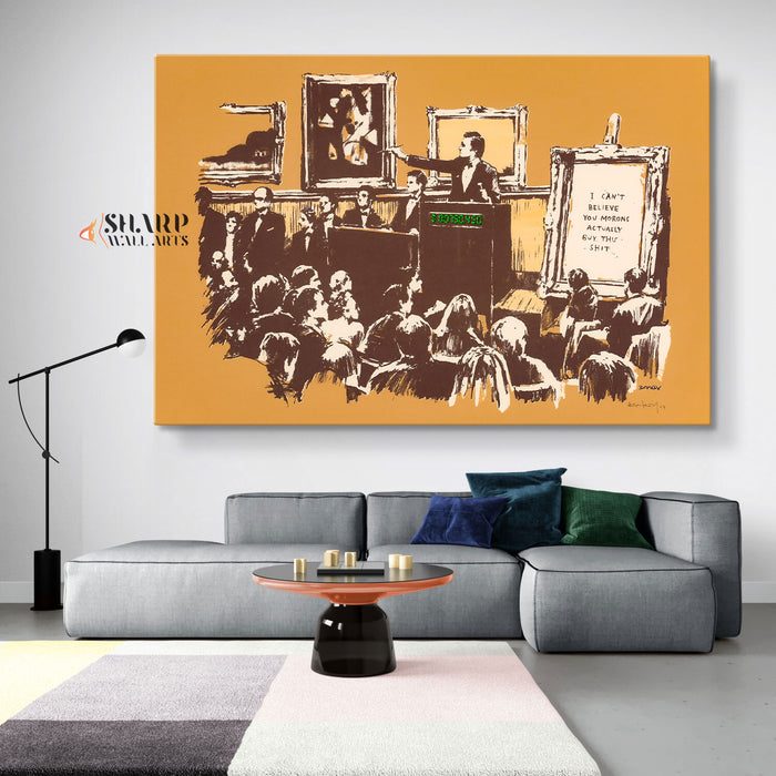 Banksy Morons Canvas Wall Art