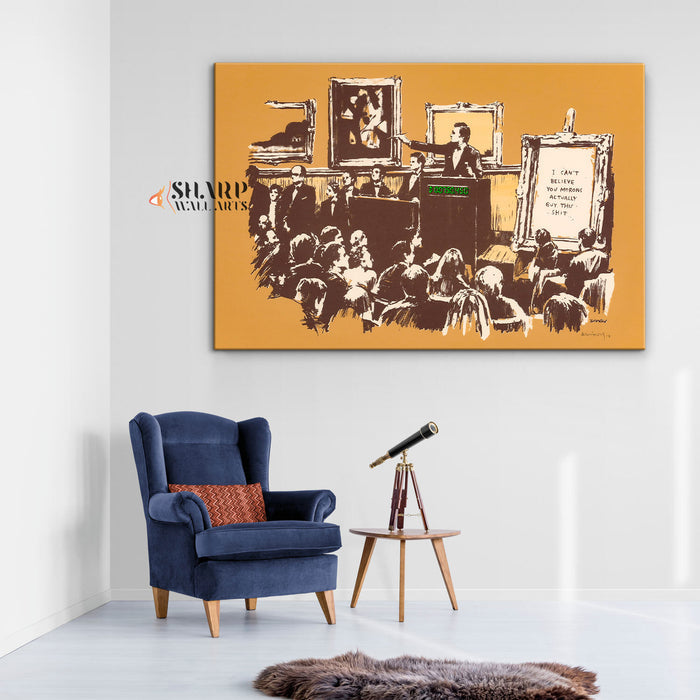 Banksy Morons Canvas Wall Art