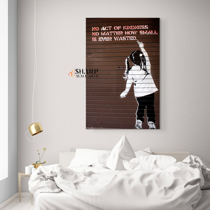 Banksy No Act Of Kindness Canvas Wall Art