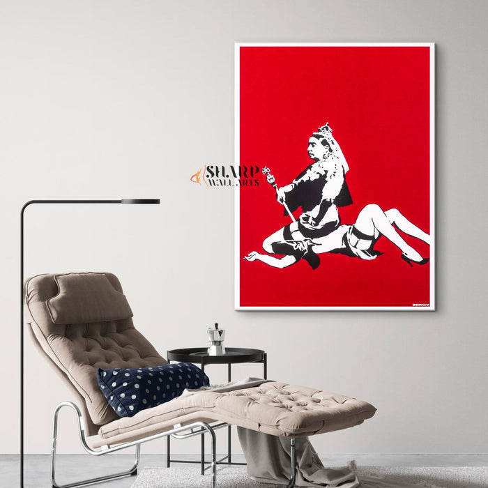 Banksy Queen Victoria Canvas Wall Art