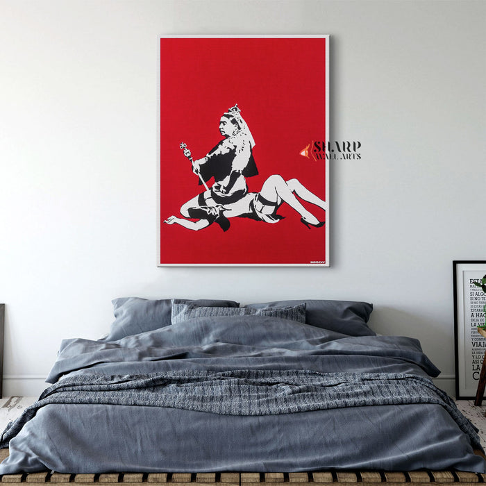 Banksy Queen Victoria Canvas Wall Art