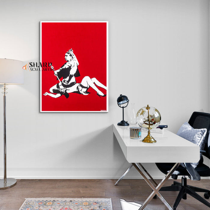 Banksy Queen Victoria Canvas Wall Art