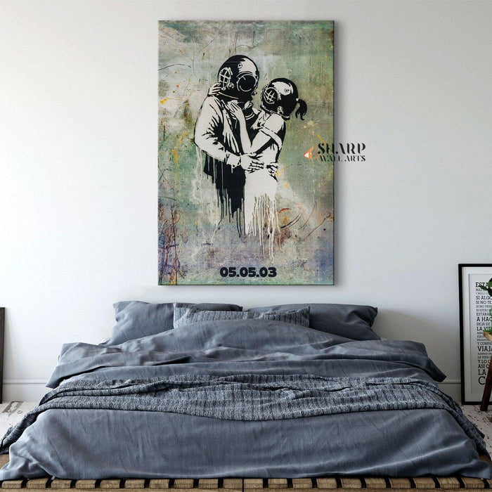 Banksy Think Tank Canvas Wall Art - SharpWallArts