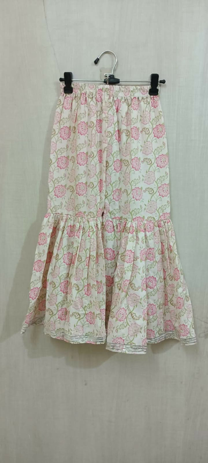 Dress your little darling in the Pink Floral Print Garara Set - a perfect blend of elegance and playfulness for her special occasions.